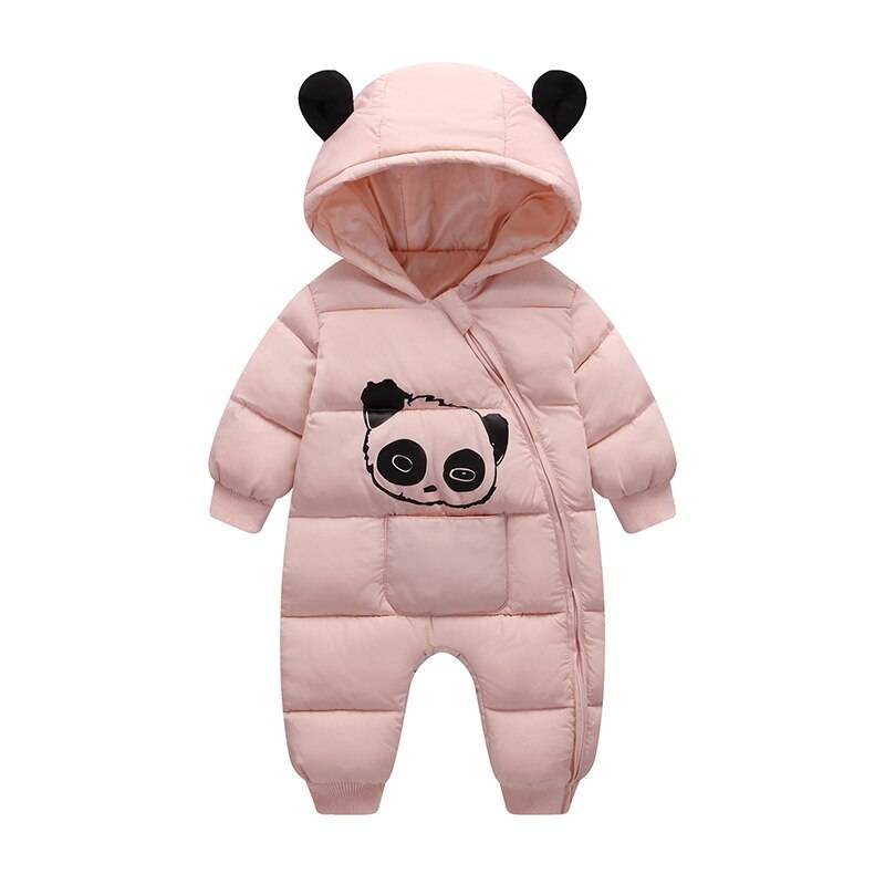 Panda Printed Baby Winter Hooded Snowsuit