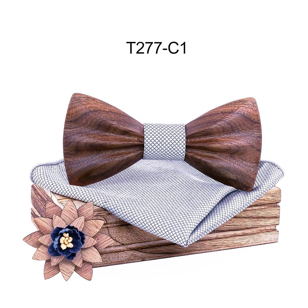 Boy's Fashion Wooden Bow Tie Set Boy's Fashion Wooden Bow Tie Set