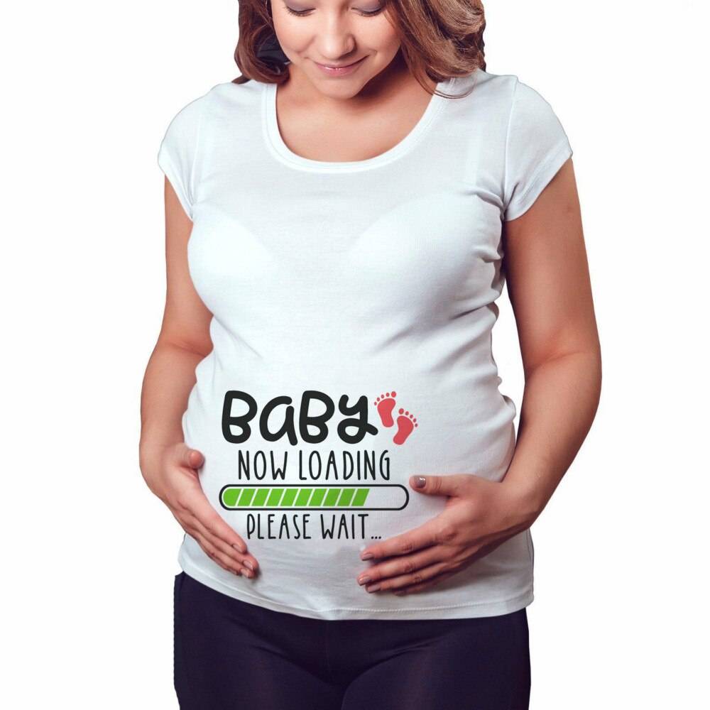 Women's Funny Printed Pregnancy T-Shirt